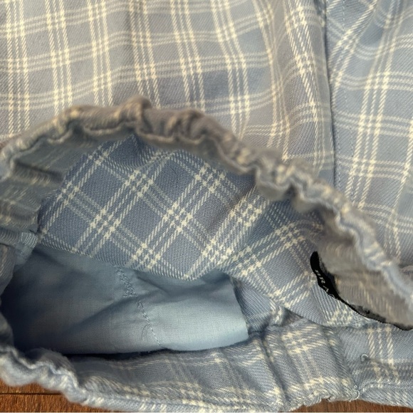 Brandy Melville Blue Plaid Pants, Perfect to Transition into Spring, Retro Y2K - Picture 10 of 12